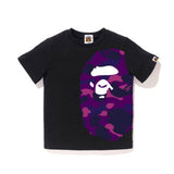 A Ape Print For Kids T Shirt Cartoon Camouflage Print Cotton T-shirt Short Sleeve