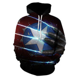 Captain America Hoodie 3D Printed Zipper Hoodie