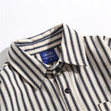 Men Shacket Long Sleeve Autumn Shirt Autumn Vertical Striped Shirt Men