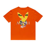 Amiri T Shirt Yellow Rabbit Head Beauty Casual Round Neck