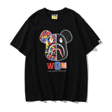 A Ape Print T Shirt Summer Cotton Short Sleeve T-shirt