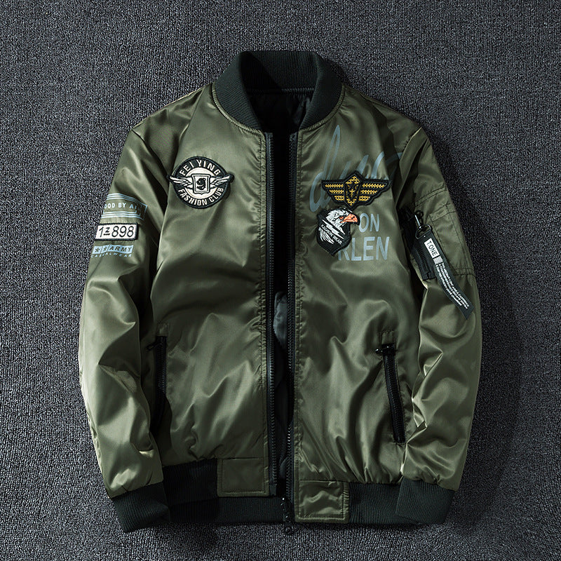 Kanye Bomber Jacket Plus-Sized Double-Sided Two-Way Baseball Uniform