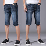 Mens Jean Shorts Summer Thin Denim Shorts Men's Straight Stretch Men's Fifth Pants Casual Youth Men's Middle Pants