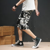 Men Jean Shorts Summer Men's Cotton Shorts Loose Large Size Shorts Camouflage Beach Pants