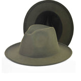 Fedora Hat Woolen Thick Top Hat Women's Fedora Hat British Style Felt Cap