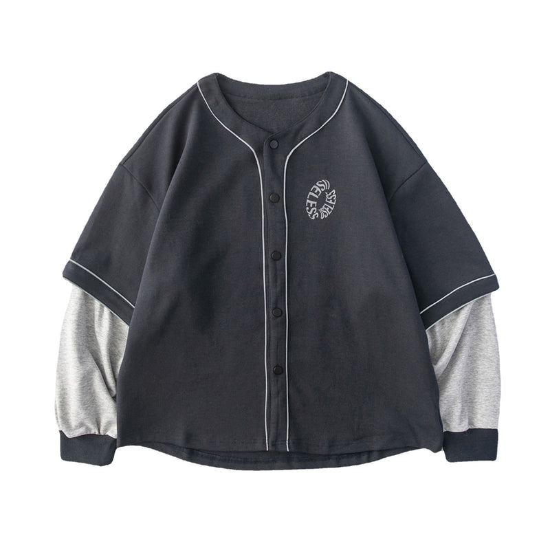 Varsity Jacket for Men Baseball Jackets Sweater Men's Spring Street Trendy Patchwork Contrast Color Baggy Coat