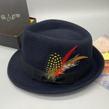 Fedora Hat Jazz Wool Top Hat Universal Warp Knitting Monochrome Performance Cap