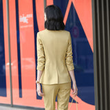Women Pants Suit Uniform Designs Formal Style Office Lady Bussiness Attire Spring and Autumn Fashion Host Suit Overalls