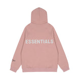 Fog Essentials Zipper Hoodie Autumn and Winter Double Line plus Velvet Back Letter Reflective Cardigan Coat Outerwear