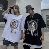 Men's T Shirt Summer Casual Tops Printed Short Sleeve T-shirt Men's Boyfriend Harajuku Style Half Sleeve Street Fashion Loose Half Sleeve