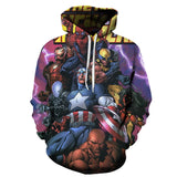 Captain America Hoodie Children's Clothing Avengers 3D Sweater Older Boys Baseball Uniform