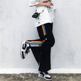 Harajuku Clothing Men Classic Retro Pants Straight Leg Pan Summer Casual Pants Wide Leg Trousers