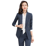 Women Pants Suit Uniform Designs Formal Style Office Lady Bussiness Attire Green Spring and Autumn Fashionable Suit