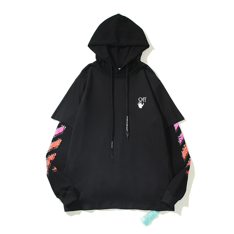 Arrow Print Hoodie Sweater Men'S And Women'S Loose Coat