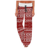 Wide Leg Floral Print Pants Loose Print Pocket Yoga Wide Leg Sports Trousers