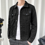 Jean Jacket Men Denim Jacket Coat Autumn and Winter Loose Casual Handsome Top Workwear Jacket Men's Trendy Spring Clothing