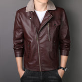 Hand Painted Leather Jackets Jacket Men's Autumn and Winter Men's Leather Jacket Tops Outerwear Jacket
