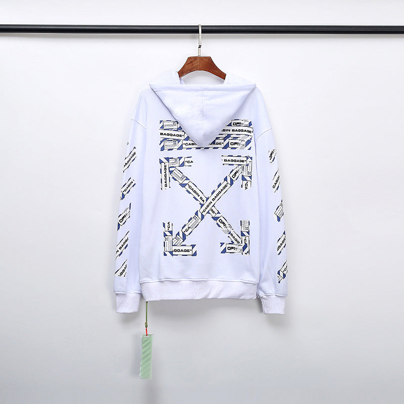 Arrow Print Cotton Terry Hoodie Owt