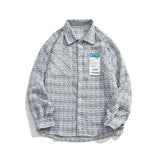 Men Shacket Long Sleeve Autumn Shirt Autumn Leisure Round Neck Knitted Long Sleeve