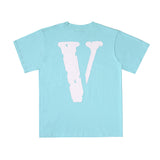Vlone Men's Top Summer Fashion Letter Popular Short Sleeve Tshirt