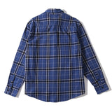 Men Shacket Long Sleeve Autumn Shirt Autumn Plaid Youth Casual Shirt