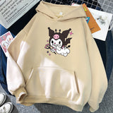 Kuromi Hoodie Goth Clow M Harajuku Style Loose Sweater Women's Long-Sleeved Top