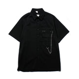 Harajuku Clothing Men's Casual Shirts Summer Short Sleeve Shirt Men's and Women's Loose Cardigan Top Tide