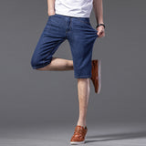 Men Jean Shorts Denim Shorts Men's Summer Stretch Breathable Sports Straight Simple Shorts Fashion