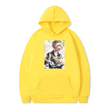 Maroon Graphic Hoodie Print