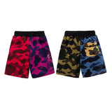 A Ape Print for Kids Shorts Children's Summer Clothing BAPE Color Matching Men and Women Children's Casual Shorts