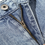 Men Jean Shorts Fashion Brand Washed Denim Shorts Men's Street Fashion Loose Straight Shorts Summer Bermuda Shorts