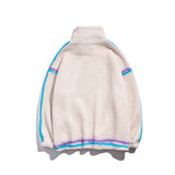 Mens Fall Outfits Bear Graffiti Jacket Turtleneck Pullover Coat