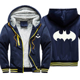 Batman Hoodie Cardigan Sports Fleece Padded