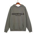 Fog Essentials Hoodie Autumn and Winter Double-Line Adhesive Chest Letter Terry Hooded Sweater