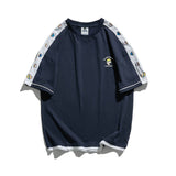 Men T Shirt Summer Casual Tops Men's Clothes Summer Wear Vintage Men's Short Sleeve Casual Loose Multicolor Printing Fake Two-Piece T-shirts