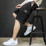 Mens Cargo Shorts Men's Summer Casual Large Size Shorts Men's Fifth Pants Multi-Pocket Workwear Style Loose Men's Shorts