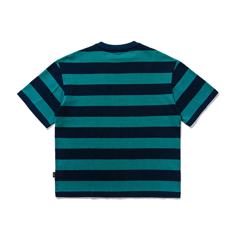 2022 Summer man t shirt Striped Short Sleeve