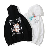 Autumn And Winter Joint Name Horn Doraemon Velvet Padded Hooded Sweatshirt Men And Women Same Style