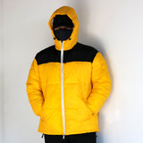 Rave Outfits Mens Stitching Colorful Reflective Cotton-Padded Jacket
