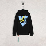 Autumn And Winter Palm Square Letter Pattern Hooded Sweater For Men And Women