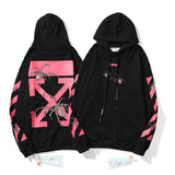 Autumn And Winter Off Red Spider Pattern Pullover Hoodie Men And Women