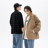 Spring Large Size Sports Retro Fashion Brand Casual Plaid Male Student Jacket Men Jacket