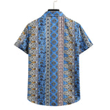 Men Shirt Fashion Slim Fit Shirts Short Sleeve Shirt Large Size Casual Beach Style Shirts Spring/Summer Men's Short Sleeve Flower Shirt