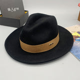 Fedora Hat Winter General Wide Brim Wool Felt Hats Fedora Hat