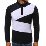 Men's Spring Tops Polo plus Size Retro Sports Long Sleeve Polo Shirt