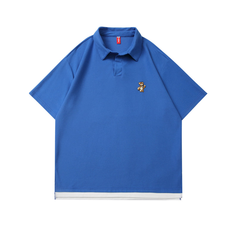 2022 Summer Man T Shirt Bear Embroidery Polo Shirt