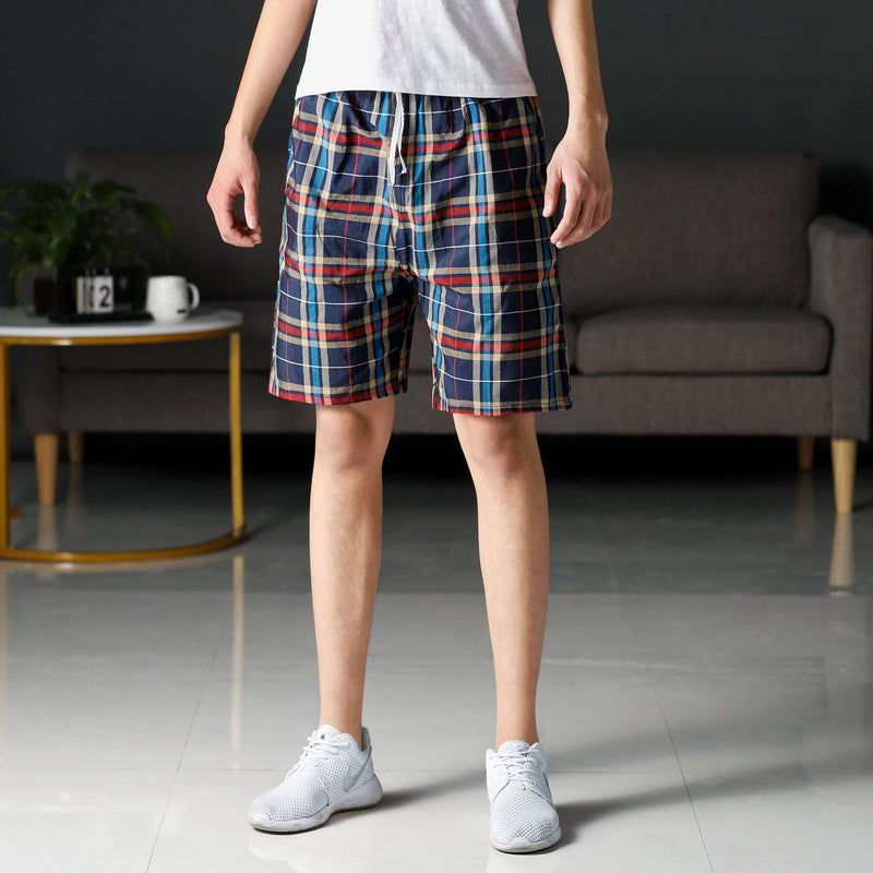 Mens Swim Trunks Plaid Men's Shorts Summer Casual Beach Pants Fifth Pants Sports Breathable