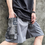 Harajuku Clothes Men's Casual Shorts Summer Retro Overalls Men's and Women's Casual Pants