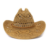 Wester Hats Spring and Summer Men's and Women's Sun Protection Sun Hat Western Cowboy Ethnic Style Straw Hat