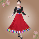 Jalisco Clothing Ethnic Tibetan Long Skirt Suit